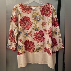 J. Jill Floral Blouse, Size L